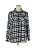 Lane Bryant 100% Rayon Black Long Sleeve Button-Down Shirt Size 26 - photo 1