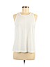 Ann Taylor LOFT White Sleeveless T-Shirt Size M - photo 1