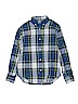 Crewcuts 100% Cotton Blue Long Sleeve Button-Down Shirt Size 12 - photo 1