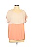 Forever 21 100% Polyester Pink Short Sleeve Blouse Size L - photo 1