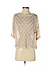 Free People 100% Polyester Ivory Short Sleeve Blouse Size XS (petite) - photo 1