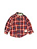OshKosh B'gosh 100% Cotton Plaid Orange Long Sleeve Button-Down Shirt 18-24 MO / 24 MO - photo 1