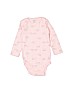 Carter's 100% Cotton Pink Long Sleeve Onesie 6-9 MO / 9 MO - photo 1