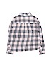 Gap Kids Checkered-gingham Gray Long Sleeve Button-Down Shirt Size 6-7 - photo 2