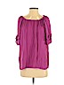 Joie 100% Silk Purple Short Sleeve Silk Top Size S - photo 1