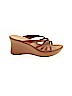 White Mt. 100% Leather Brown Wedges Size 6 - photo 1