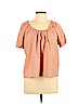 Madewell Orange Short Sleeve Blouse Size L - photo 1