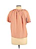 Madewell Orange Short Sleeve Blouse Size L - photo 2