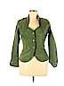 Metrostyle 100% Leather Green Leather Jacket Size 10 - photo 1