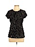 Elie Tahari 100% Cotton Black Short Sleeve Top Size L - photo 1