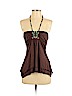 BCBGMAXAZRIA Brown Sleeveless Silk Top Size M - photo 1