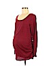 Liz Lange Maternity Red Long Sleeve T-Shirt Size M - photo 1