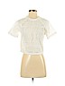 Topshop 100% Cotton White Short Sleeve Blouse Size 4 - photo 1