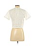 Topshop 100% Cotton White Short Sleeve Blouse Size 4 - photo 2