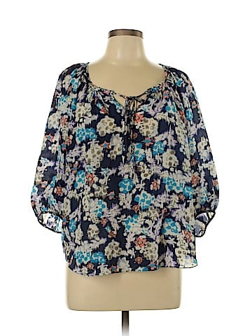 Rebecca Taylor 3/4 Sleeve Silk Top (view 1)