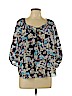 Rebecca Taylor 100% Silk Blue 3/4 Sleeve Silk Top Size 8 - photo 1