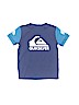 Quiksilver 100% Polyester Graphic Blue Rash Guard Size 2 - photo 1