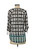 Kaari Blue 100% Rayon Black 3/4 Sleeve Blouse Size M - photo 2