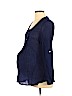 Motherhood Blue Long Sleeve Blouse Size L - photo 1