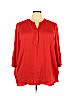 Apt. 9 100% Polyester Red 3/4 Sleeve Blouse Size 3X - photo 1