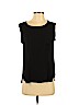 Ann Taylor LOFT 100% Polyester Black Short Sleeve Blouse Size S (petite) - photo 1