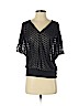 Express 100% Polyester Black Short Sleeve Blouse Size S (petite) - photo 1
