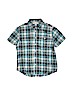 Cherokee 100% Cotton Teal Short Sleeve Button-Down Shirt Size S (kids) - photo 1