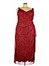 R&M Richards 100% Polyester Red Cocktail Dress Size 22 - photo 1