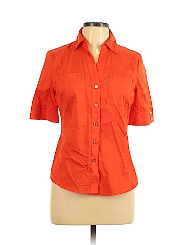 Anne Klein Short Sleeve Button-Down Shirt (view 1)