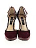 White House Black Market 100% Leather Burgundy Heels Size 5 1/2 - photo 2
