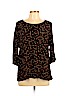 H&M 100% Polyester Black 3/4 Sleeve Blouse Size 14 - photo 1