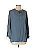 Madewell 100% Viscose Blue Long Sleeve Blouse Size XS - photo 1