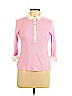 Lauren by Ralph Lauren 100% Cotton Pink 3/4 Sleeve Henley Size L (petite) - photo 1