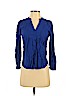 Ann Taylor LOFT 100% Viscose Blue Long Sleeve Blouse Size XS (petite) - photo 1