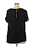 Ann Taylor LOFT Outlet 100% Rayon Black Short Sleeve Blouse Size XL - photo 2