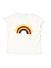 Zara 100% Cotton Graphic White Short Sleeve T-Shirt Size 8 - photo 1