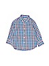 Crewcuts 100% Cotton Checkered-gingham Blue Long Sleeve Button-Down Shirt Size 2T - photo 1