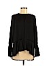 Mossimo 100% Polyester Black Long Sleeve Blouse Size M - photo 1