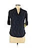 Perseption 100% Rayon Blue 3/4 Sleeve Top Size M (petite) - photo 1