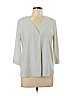 Ann Taylor 100% Polyester White 3/4 Sleeve Blouse Size L - photo 1