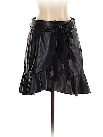 Paige Leather Skirt (view 1)