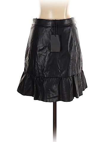 Paige Leather Skirt (view 2)