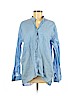 Tibi Blue Long Sleeve Button-Down Shirt Size 8 - photo 1