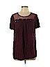 Torrid 100% Rayon Burgundy Short Sleeve Blouse Size L - photo 1
