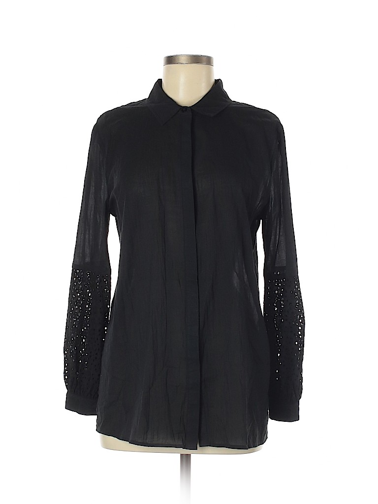 Market and Spruce Black Long Sleeve Blouse Size M - photo 1