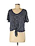 Caution to the Wind Blue Short Sleeve Top Size M - photo 1