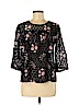 Ann Taylor LOFT 100% Nylon Black 3/4 Sleeve Blouse Size M - photo 1