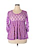 Weavers Purple 3/4 Sleeve Blouse Size XL - photo 1