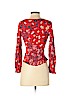 H&M 100% Viscose Red Long Sleeve Blouse Size 2 - photo 2