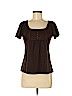 Ann Taylor LOFT Brown Short Sleeve Top Size M (petite) - photo 1